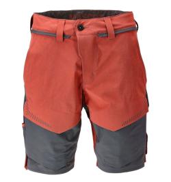 PANTALON CORTO 22149-605 ROJO-GRIS 52