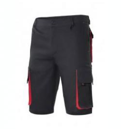 TWO-TONE BERMUDA SHORTS W/MULTI-POCKETS 103007 NEG/ROJ 48