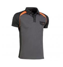 POLO TRANSPIRABLE M/C TOP RANGE NEGRO/NARANJA 964 M