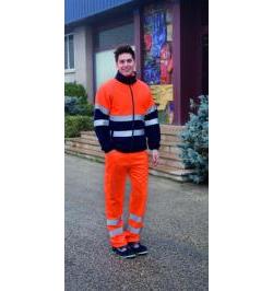 FORRO POLAR PIRINEOS NARANJA FLUOR/MARINO HV773 L